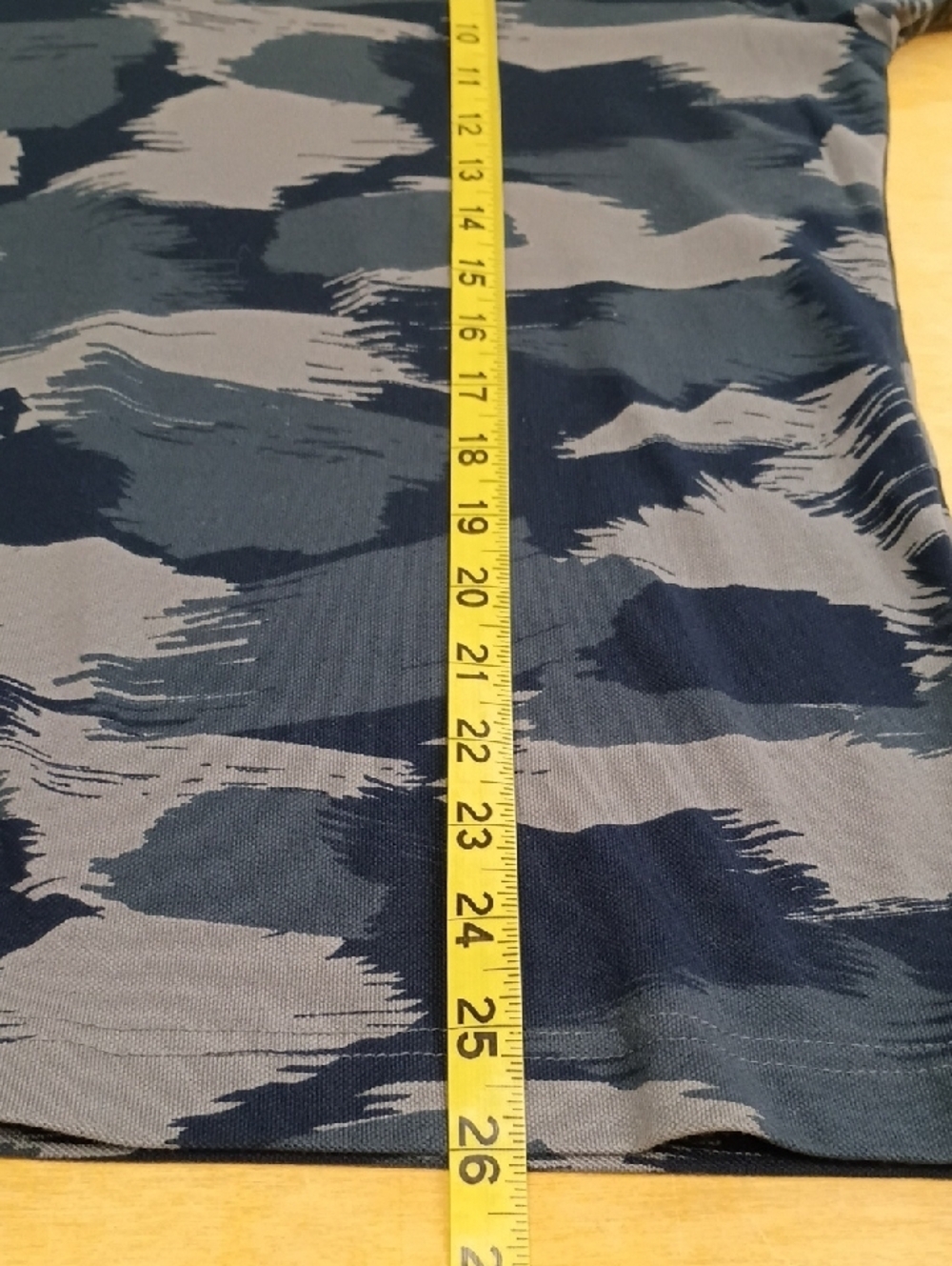 A|X Armani Exchange Camo Polo Shirt Navy Gray Logo Short Sleeve Size Small - Picture 8 of 10